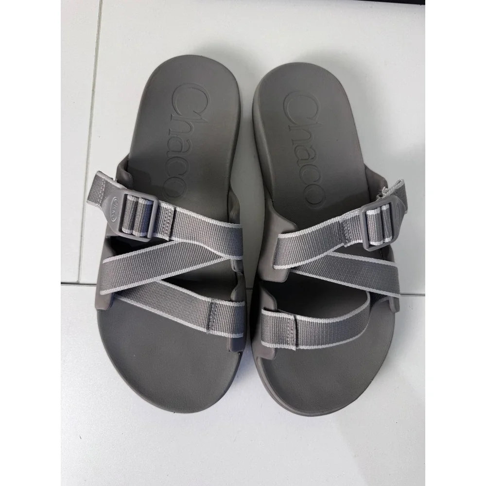 Chaco Chillos Slide Mens Size 11 Gray Adjustable Strap Comfort Sport Sandals